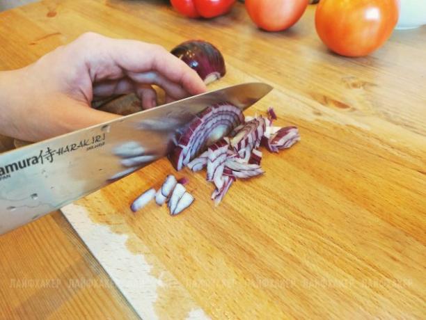 Sloppy Joe Burger Recipe: Peel and Chop Onions