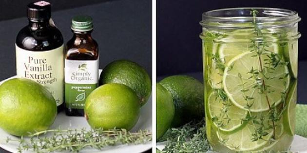 natural flavors Housing: The flavor of lime, thyme, mint and vanilla