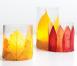 How to make a candle holder with autumn leaves with your hands
