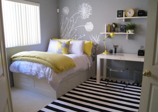 Small bedroom: accent color