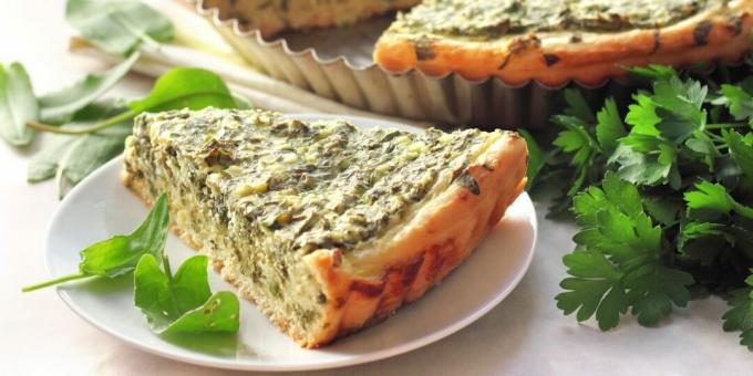 Quiche with sorrel