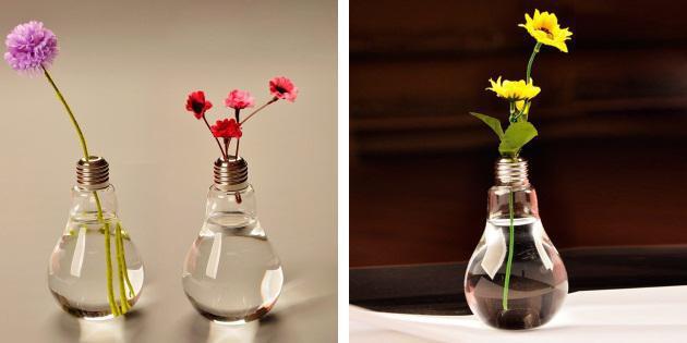 Vase in the form of light bulbs