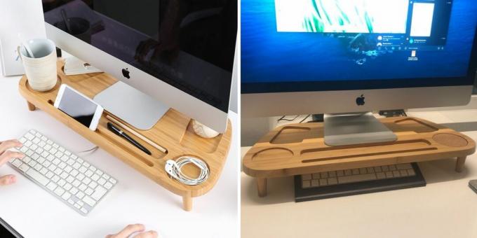 Bamboo Mac Stand