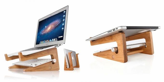 Wooden laptop stand from AliExpress