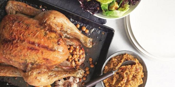 What to cook chicken: Chicken in the oven with a paste of chickpeas
