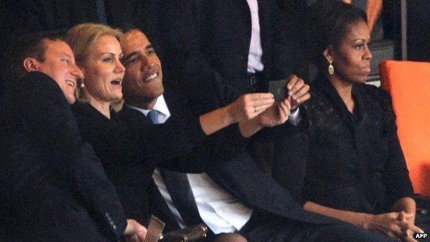 Selfie Obama, Helle Thorning-Schmidt and David Cameron