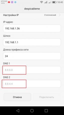 How to set up DNS-server on Android