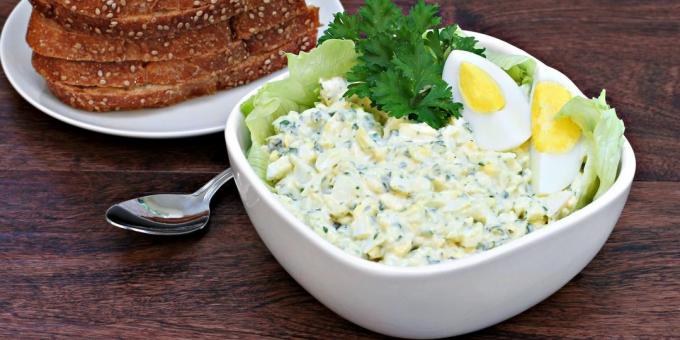 Salad with pickles and eggs