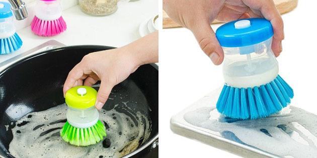 Brush for washing dishes