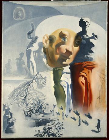 "Hallucinogenic bullfighter". Salvador Dali