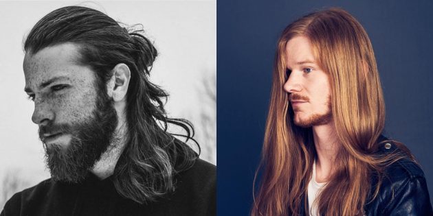 Trendy hairstyles for men with long hair and beard