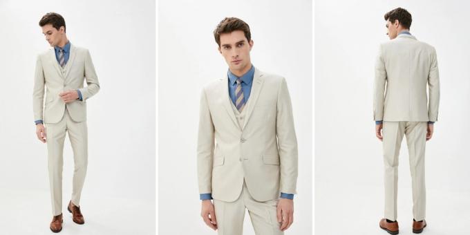 Formal wear: light men's suit