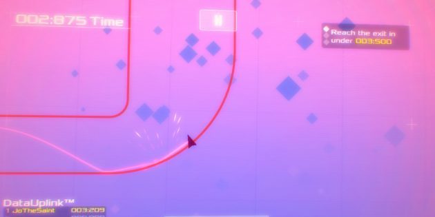 Data Wing - neon arcade game inspired by science fiction 80
