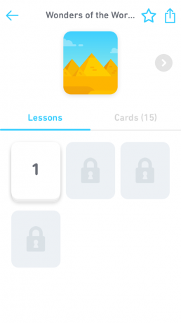 Tinycards: learning process