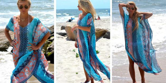 Beach Dress: Dress with geometric prints