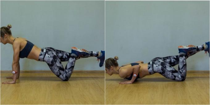 How to lose weight at 10 kg: Push-ups with knees