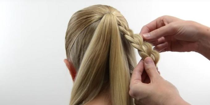 New hairstyles for girls: weave a plait