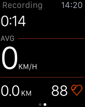 An updated iOS-app Strava uses the Apple Watch as Cardiosensor