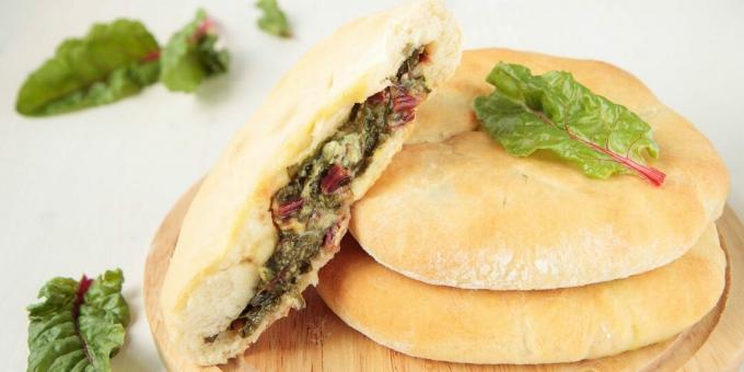 Ossetian pies with beet tops and cheese