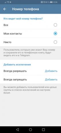 telegram 5.11: Limit your search by phone number