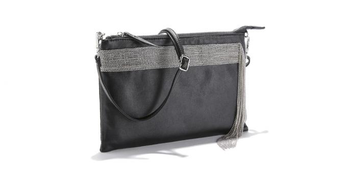 Clutch bag with small decorative chain from La Redoute