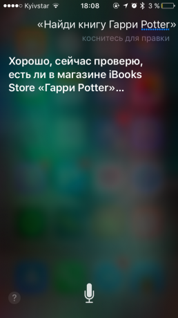 Siri command: search for books