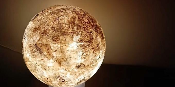 How to make a paper moon lamp with your own hands