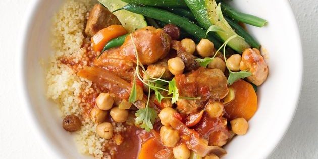 Recipes with chickpeas: Stew with pork, chickpeas and vegetables