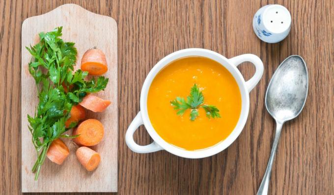 Soup-puree with turnips and carrots