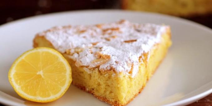 Lemon-almond cake without flour