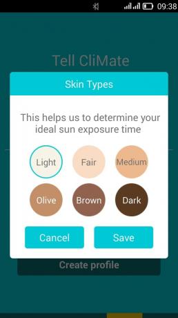 Rooti CliMate: choose the type of skin in the annex