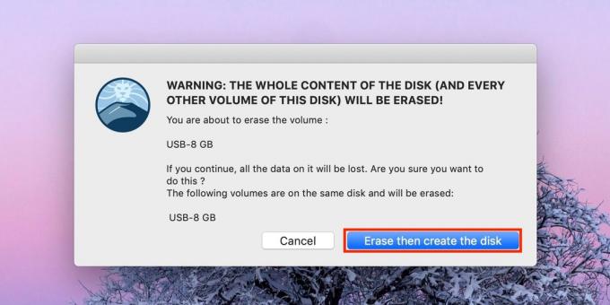 How to make a bootable USB flash drive with MacOS: click Erase the create the disk