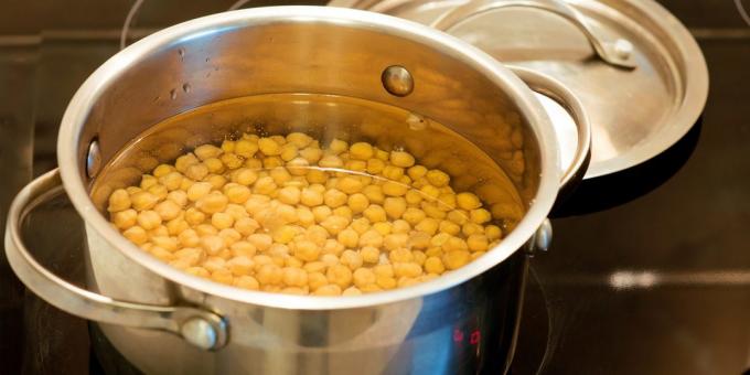 As cooking chickpeas: Nut must be completely covered with liquid