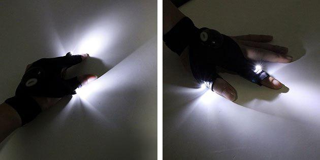 Gloves with backlight