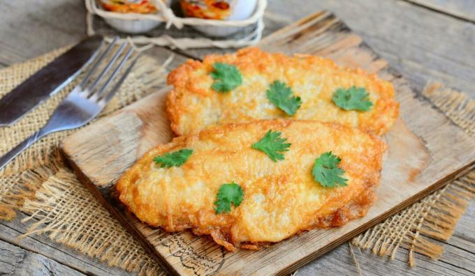 Turkey Chops in Cheese Batter