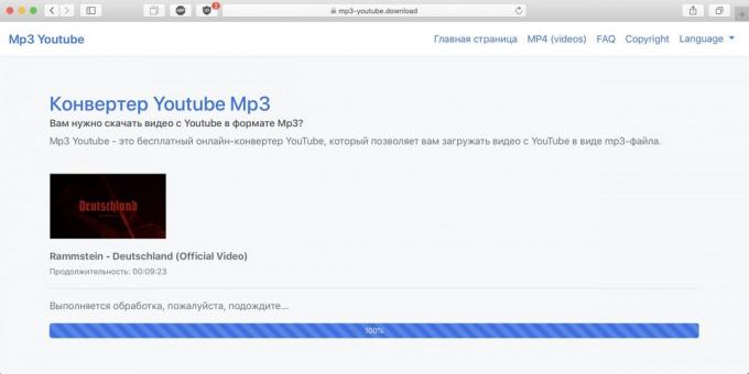 How to download music from YouTube with the help of an online service YouTube Mp3