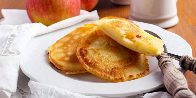Apple pancakes with kefir