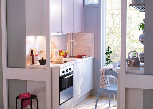 Small kitchen design: color
