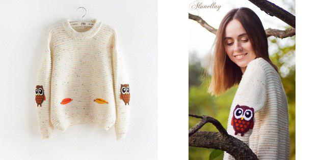 Sweater with owls