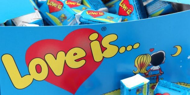 What to give your loved one on New Year's: Love is a block gum