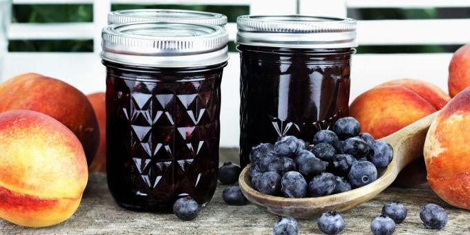 Blueberries in the winter in their own juice