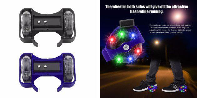 Glowing wheels for shoes