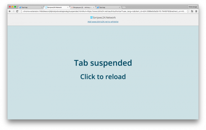 suspended tab