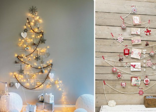 How to decorate the house for the New Year: Wall tree