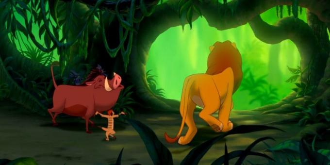 Cartoon "The Lion King": realistically depicted animals