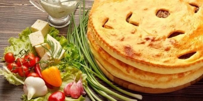 Ossetian pies with meat