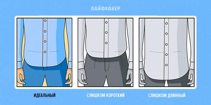 How to choose a shirt: length hem