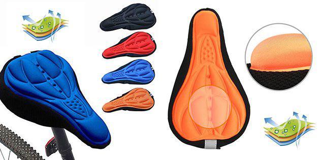 Cover on a bicycle saddle