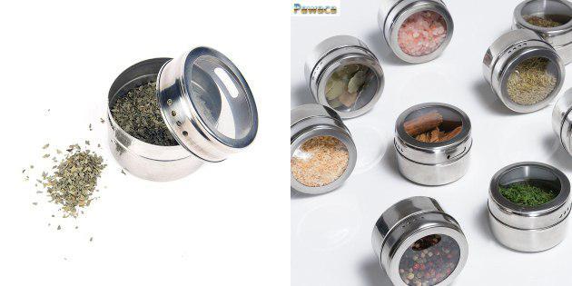 Ceramic knives. magnetic jars