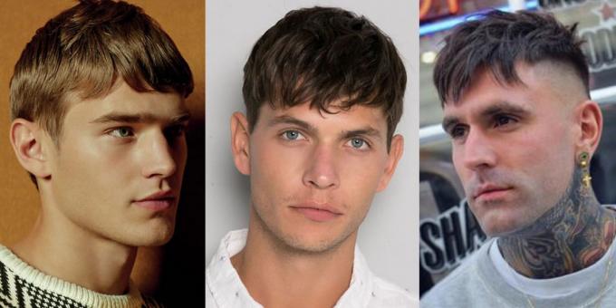 Trendy men's haircuts 2019: Caesar regrown with textured bangs